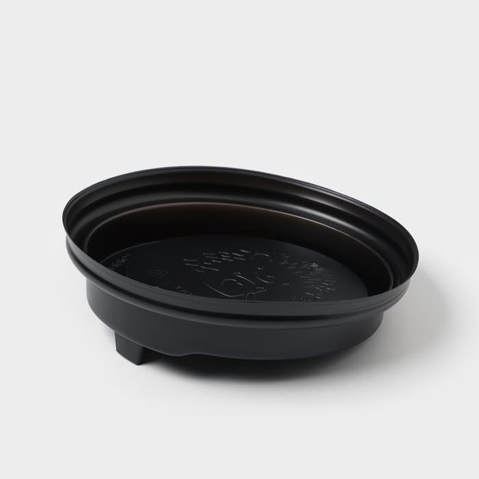 Крышка пластиковая одноразовая для стакана чёрная, с клапаном, d=9 см