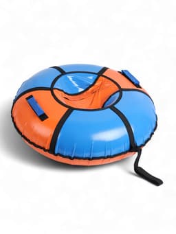 Тюбинг-ватрушка Winter Star, диаметр чехла 100 см, зелёный, розовый