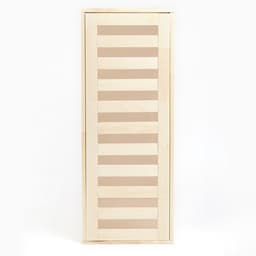 Дверь для бани и сауны «Зебра», коробка 180×70 см, деревянная, со стеклом