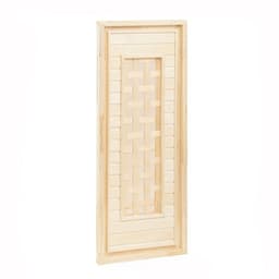Дверь для бани и сауны «Плетёнка», коробка 180×70 см, деревянная
