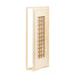 Дверь для бани и сауны «Плетёнка», коробка 180×70 см, деревянная