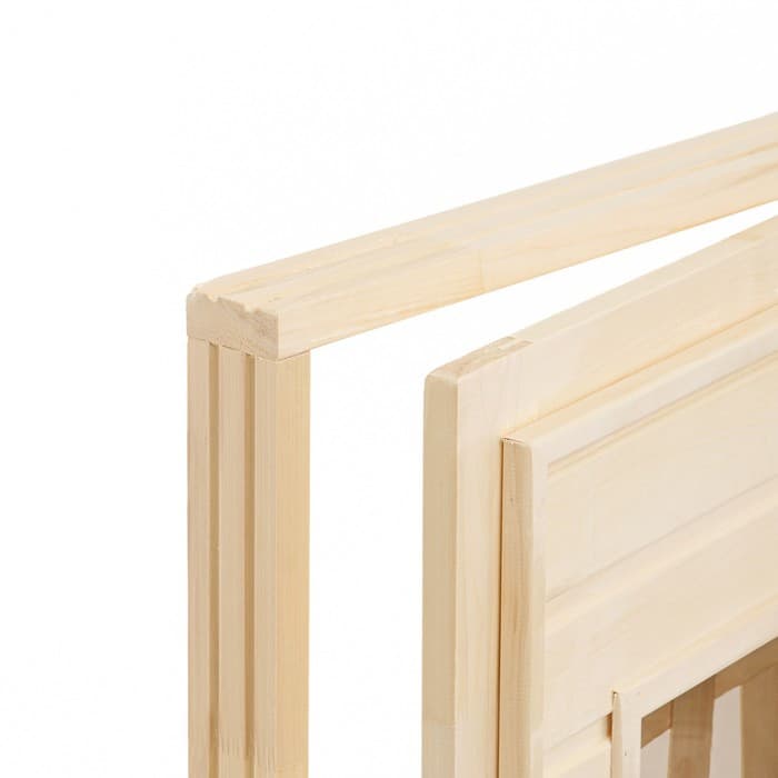 Дверь для бани и сауны «Плетёнка», коробка 180×70 см, деревянная