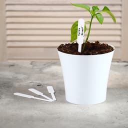 Таблички садовые, для маркировки растений, 12 см, набор 20 шт., пластик, белые, Greengo