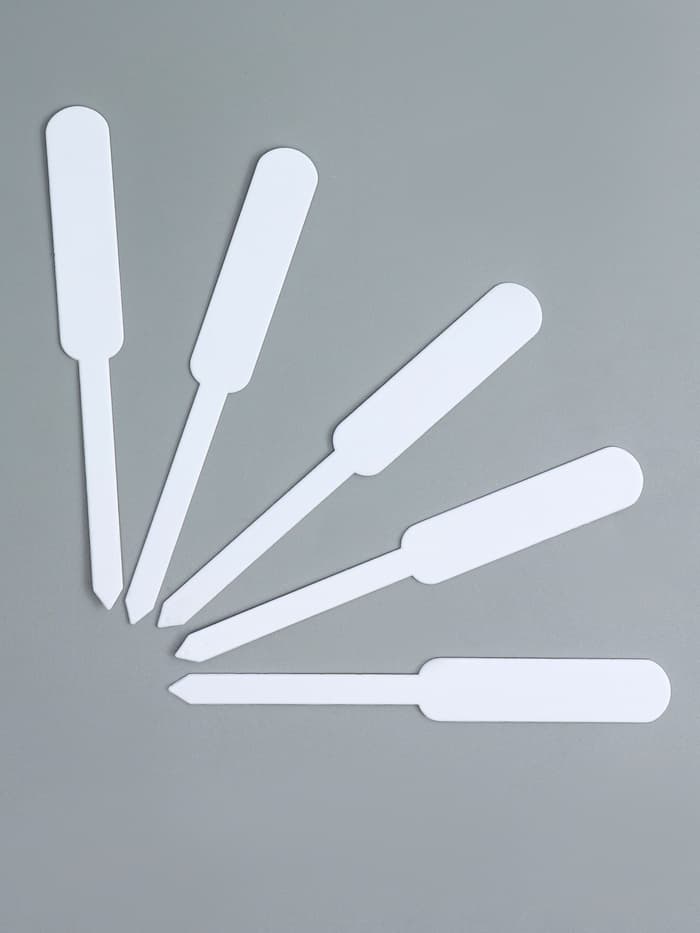 Таблички садовые, для маркировки растений, 12 см, набор 20 шт., пластик, белые, Greengo