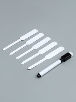 Таблички садовые, для маркировки растений, 12 см, набор 20 шт., пластик, белые, Greengo