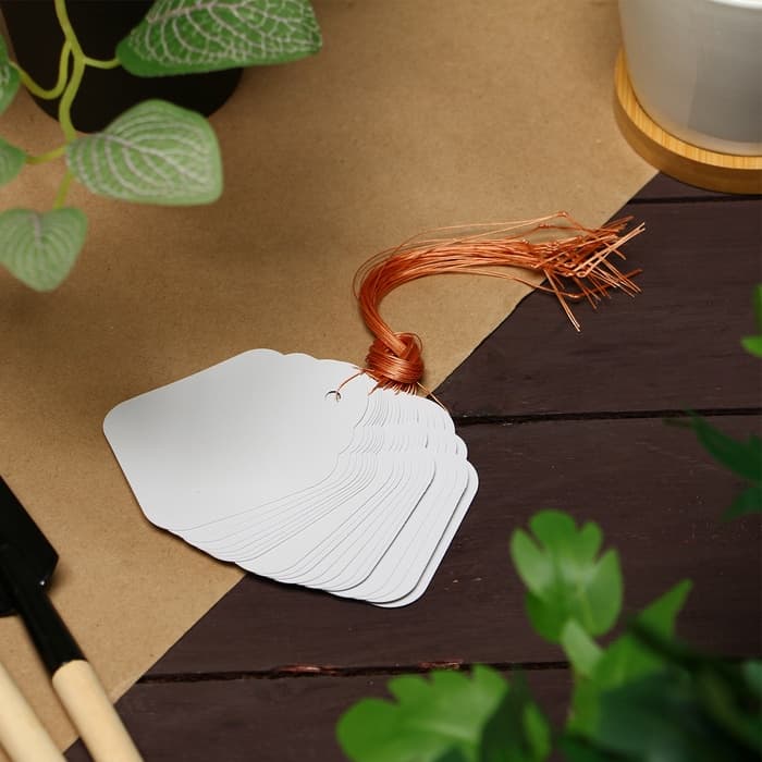 Бирки садовые, для маркировки растений, 6.5×5 см, набор 20 шт., пластик, белые, Greengo