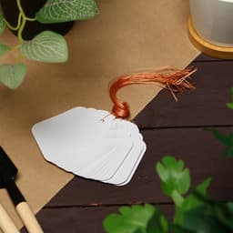 Бирки садовые, для маркировки растений, 6.5×5 см, набор 20 шт., пластик, белые, Greengo