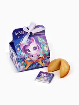 Подарочный набор новогодний «Волшебства», печенье с предсказанием 1 шт., молочный шоколад 5 г, послание с пожеланием