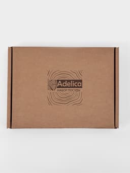 Пасхальный набор посуды Adelica, подставка для яйца, сервировочная доска, термонаклейки 7 шт., дерево берёза
