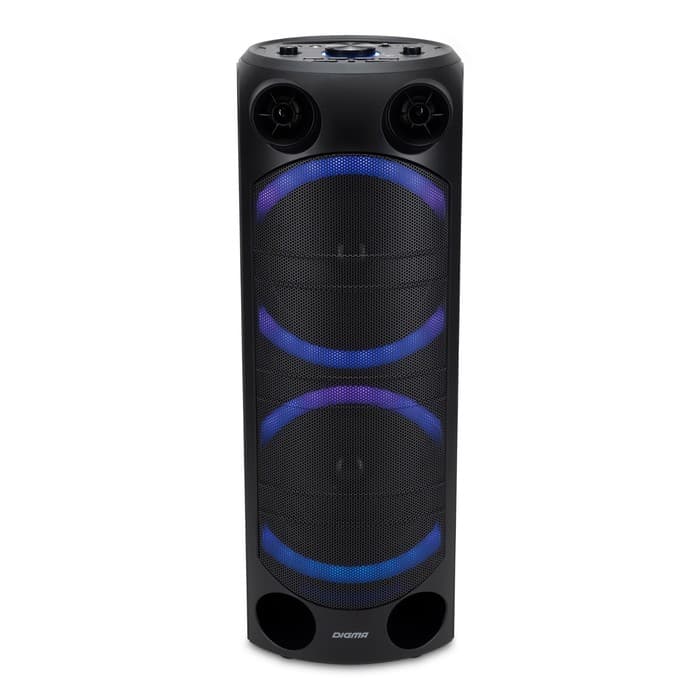 Аудиосистема Digma D-MC1720, 80 Вт, USB, BT, AUX, FM, microSD, чёрная