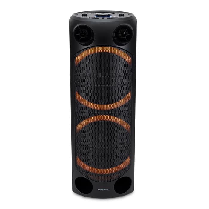 Аудиосистема Digma D-MC1720, 80 Вт, USB, BT, AUX, FM, microSD, чёрная