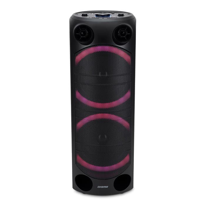 Аудиосистема Digma D-MC1720, 80 Вт, USB, BT, AUX, FM, microSD, чёрная