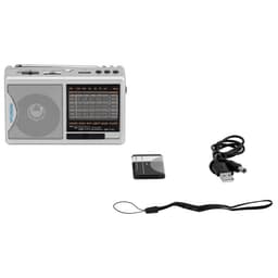 Радиоприёмник портативный Hyundai H-PSR160, USB, microSD, серебристый, аккумуляторный
