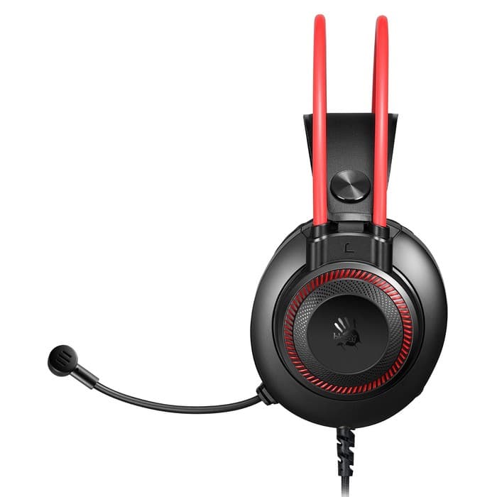 Гарнитура игровая A4Tech Bloody G200S, USB, с микрофоном, кабель 2 м, полноразмерная, чёрно-красная