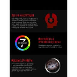 Наушники с микрофоном A4Tech Bloody G521, USB, мониторные, оголовье, провод 2.3 м, чёрные