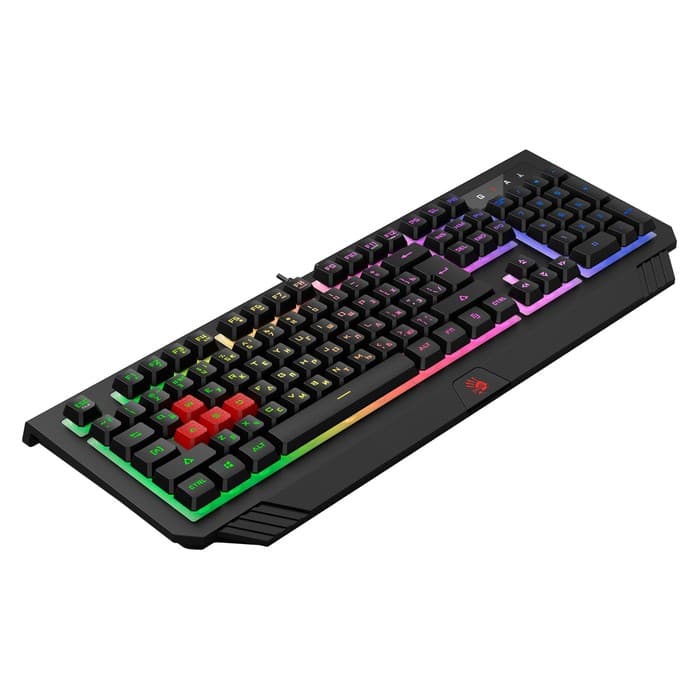 Клавиатура A4Tech Bloody B120N, игровая, подсветка, проводная, мембранная, 104 клавиши, USB, черная