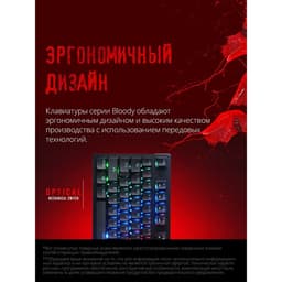 Клавиатура A4Tech Bloody B500N, USB, игровая, с подсветкой, серая