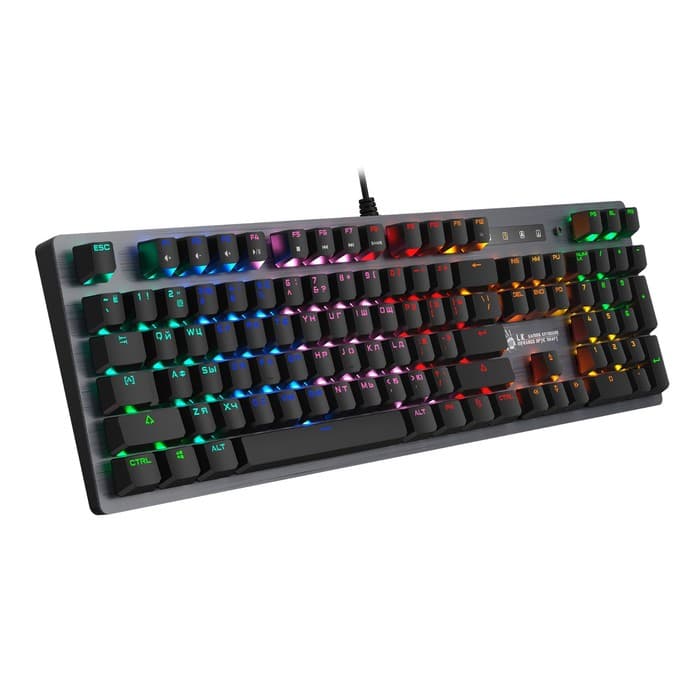 Клавиатура A4Tech Bloody B760, игровая, механическая, подсветка, проводная, 104 клавиши, USB, черная