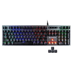 Клавиатура A4Tech Bloody B765, механическая, USB, серая, for gamer LED (B765 GREY/NEON (GREEN SW)
