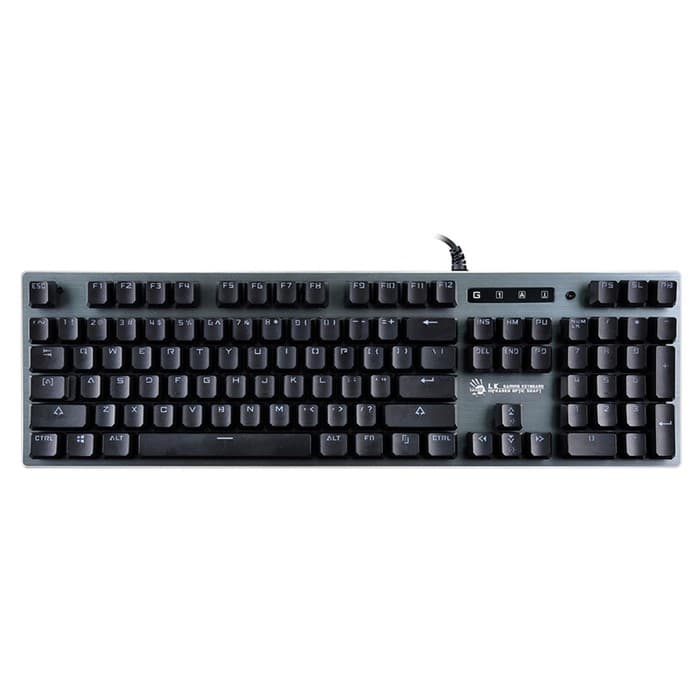 Клавиатура A4Tech Bloody B765, механическая, USB, серая, for gamer LED (B765 GREY/NEON (GREEN SW)
