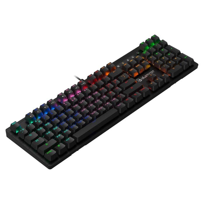 Клавиатура механическая A4Tech Bloody B820R Blue S, USB, игровая, LED-подсветка, чёрная