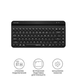 Клавиатура беспроводная A4Tech Fstyler FBK30, Bluetooth, 2.4 ГГц, USB, slim, мультимедийная, чёрная