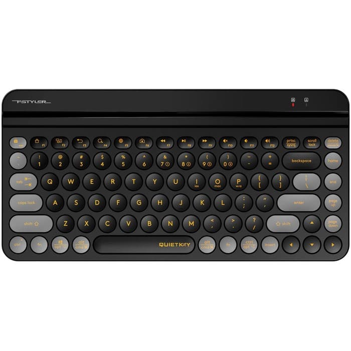 Клавиатура беспроводная A4Tech Fstyler FBK30, Bluetooth, 2.4 ГГц, USB, slim, мультимедийная, чёрно-серая