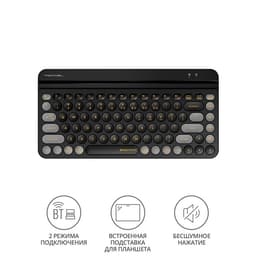Клавиатура беспроводная A4Tech Fstyler FBK30, Bluetooth, 2.4 ГГц, USB, slim, мультимедийная, чёрно-серая