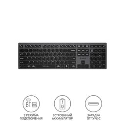 Клавиатура беспроводная A4Tech Fstyler FBX50C, Bluetooth, 2.4 ГГц, USB, slim, мультимедийная, серая