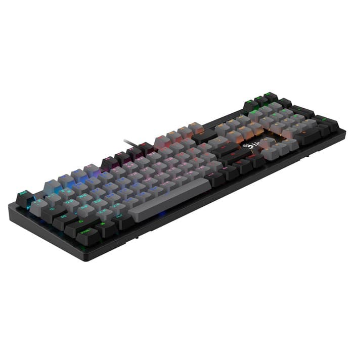 Клавиатура механическая A4Tech Bloody B828N, USB, игровая, LED-подсветка, чёрно-серая