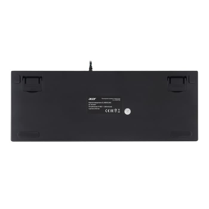 Клавиатура Acer OKW126, механическая, USB, для геймеров, LED, чёрная