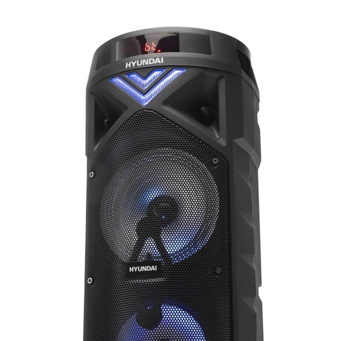 Аудиосистема Hyundai H-MC180, 80 Вт, USB, Bluetooth, AUX, FM, SD/MMC, чёрная