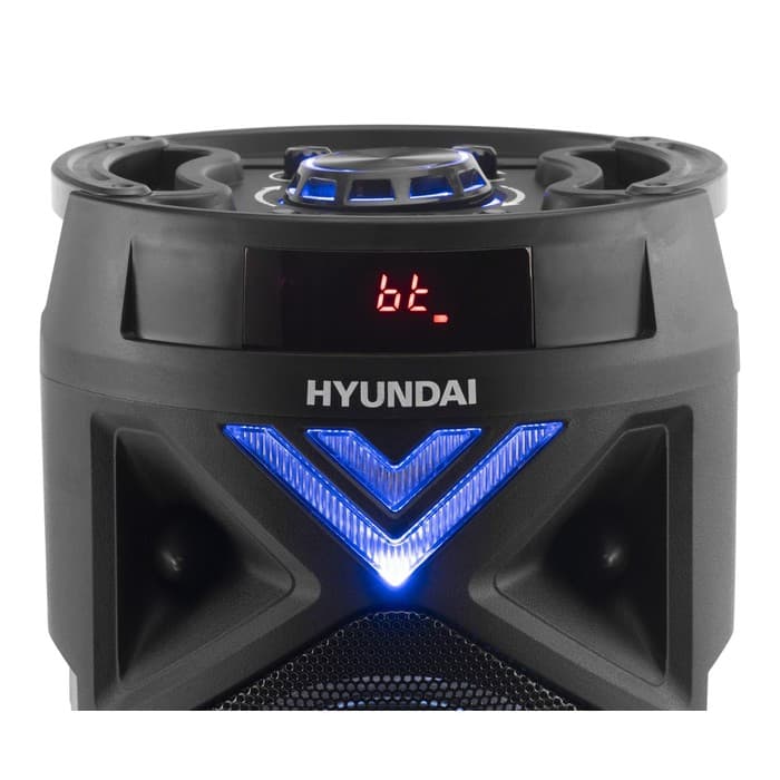 Аудиосистема Hyundai H-MC180, 80 Вт, USB, Bluetooth, AUX, FM, SD/MMC, чёрная