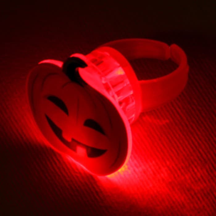 Кольцо детское с огоньком на Хэллоуин «Тыква», безразмерное