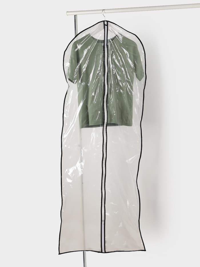 Чехол для одежды Доляна, 60×160 см, PEVA, прозрачный