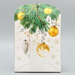 Складная коробка под маленький торт «С Новым годом», 15×15×18 см