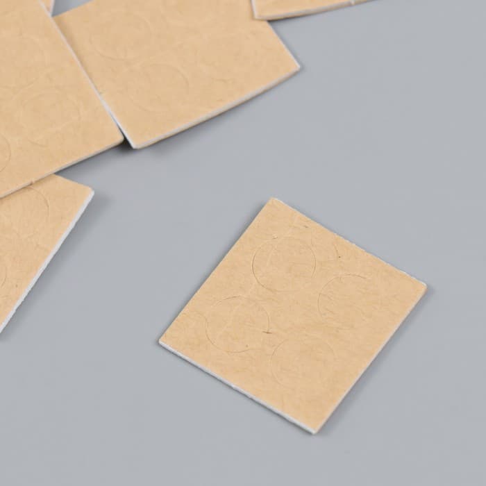 Клейкая лента двухсторонняя «Круглый крафт», на листе 4 шт., набор 60 шт.