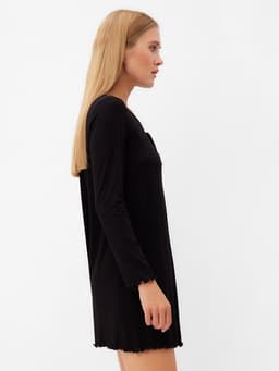 Сорочка ночная женская MINAKU: Home collection, чёрная, размер 46