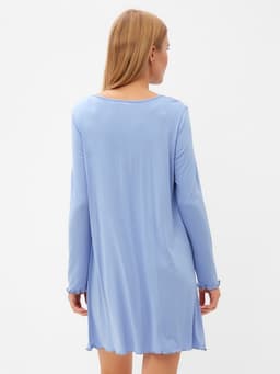 Сорочка ночная женская MINAKU: Home collection, голубая, размер 44