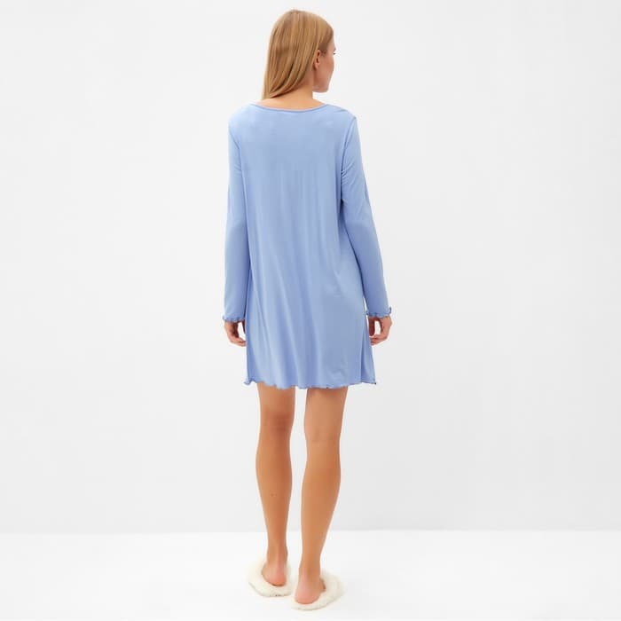 Сорочка ночная женская MINAKU: Home collection, голубая, размер 44