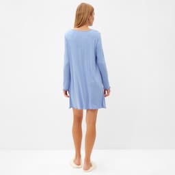 Сорочка ночная женская MINAKU: Home collection, голубая, размер 44