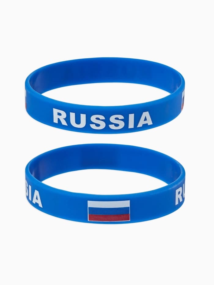 Силиконовый браслет «РОССИЯ», синий