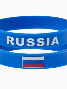 Силиконовый браслет «РОССИЯ», синий