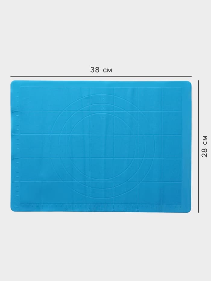 Коврик для выпечки и раскатки теста с разметкой Доляна «Буссен», силикон, 38×28 см, МИКС