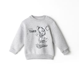 Свитшот детский, НАЧЁС, рост 80 см, серый меланж
