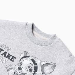 Свитшот детский, НАЧЁС, рост 80 см, серый меланж