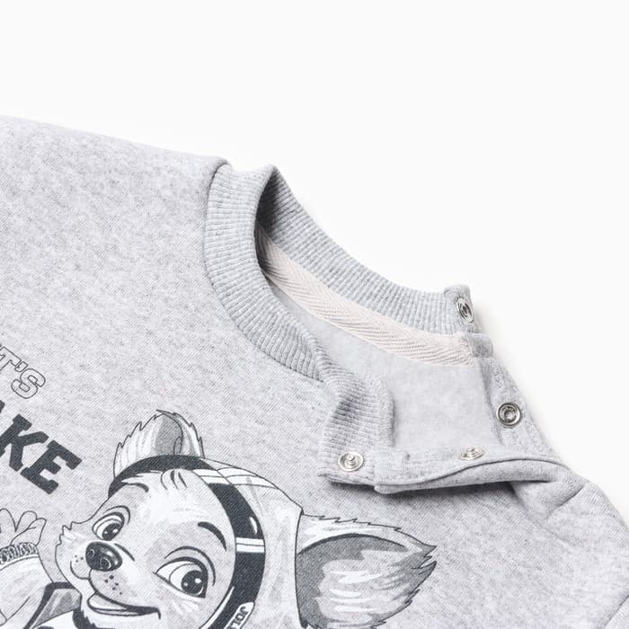 Свитшот детский, НАЧЁС, рост 80 см, серый меланж