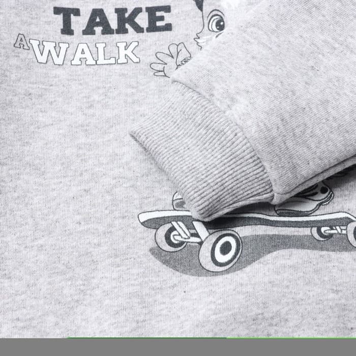 Свитшот детский, НАЧЁС, рост 80 см, серый меланж