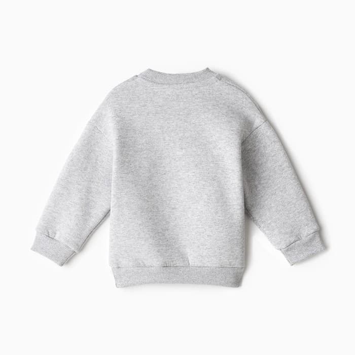 Свитшот детский, НАЧЁС, рост 80 см, серый меланж