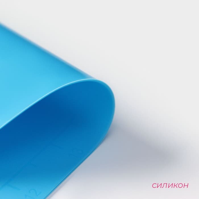 Коврик для выпечки и раскатки теста с разметкой Доляна «Буссен», силикон, 49×39 см, МИКС